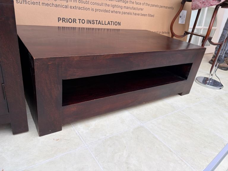 Dark mango wood coffee table