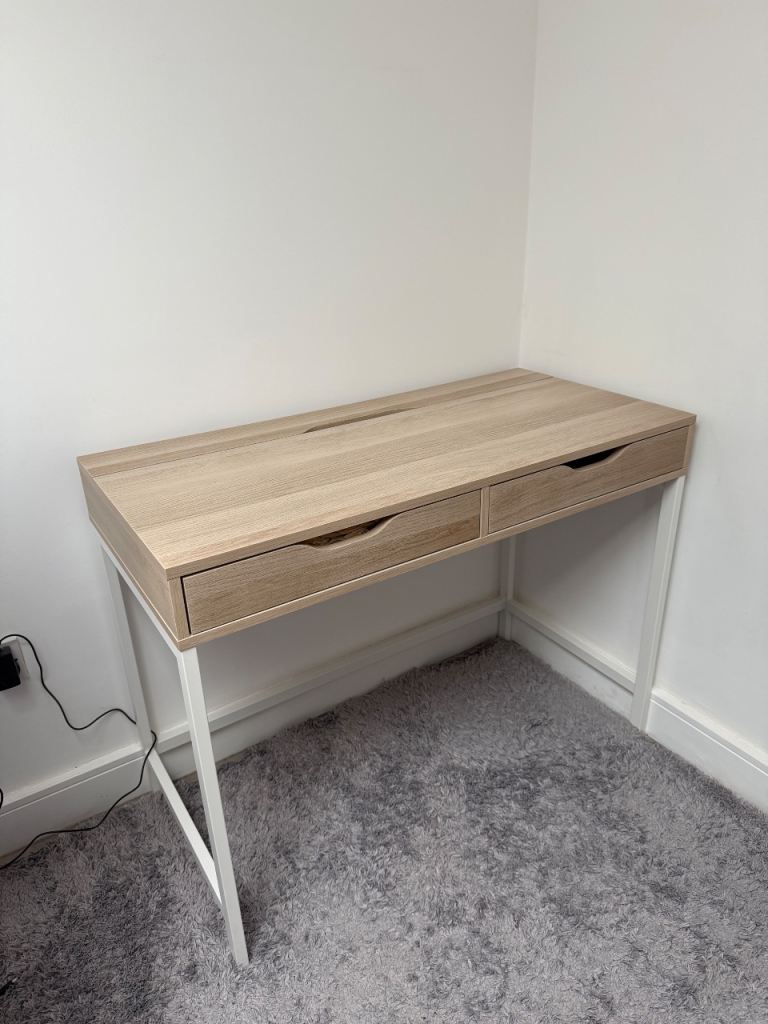 IKEA Desk - White Stained Oak Effect
