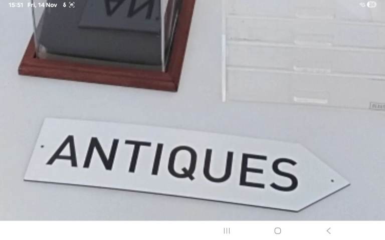 Antiques sign plaque ideal antique fair or  shop display item 