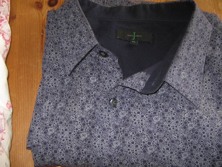 MANS JASPER CONRAN NAVY SHIRT SIZE EXTRA LARGE 