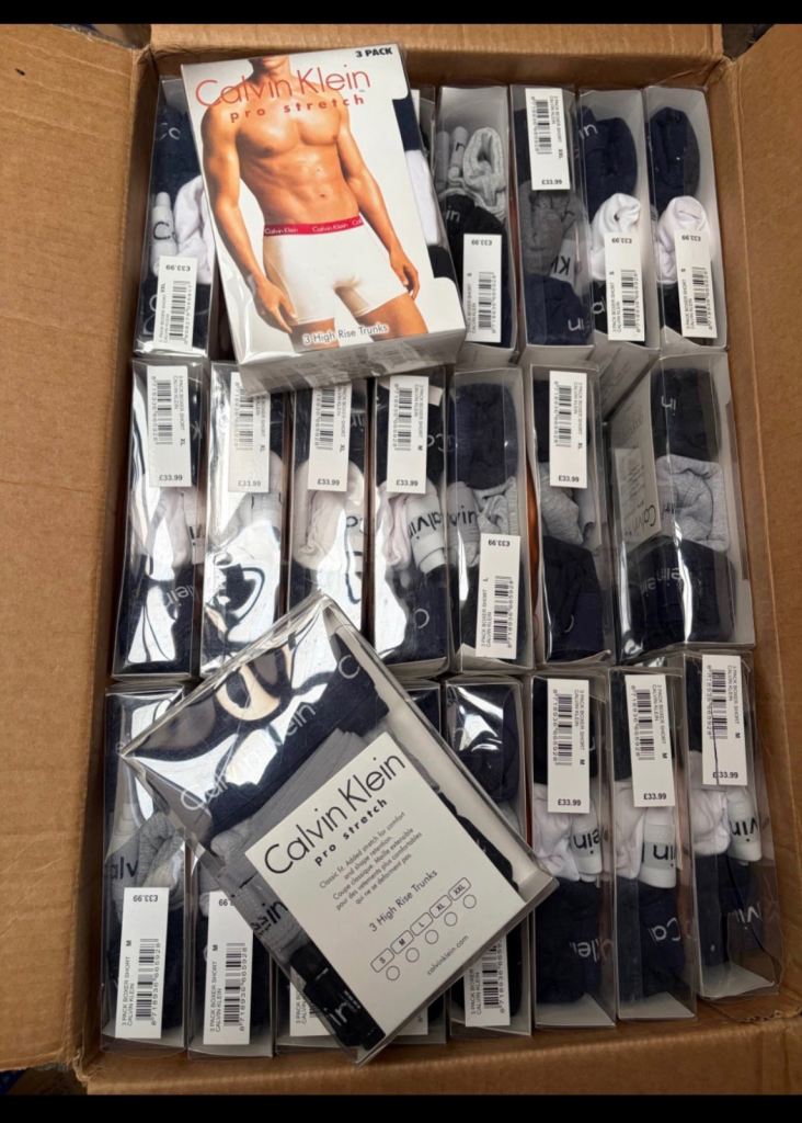 NEW Calvin Klein Boxer Shorts - Black W32 Cotton