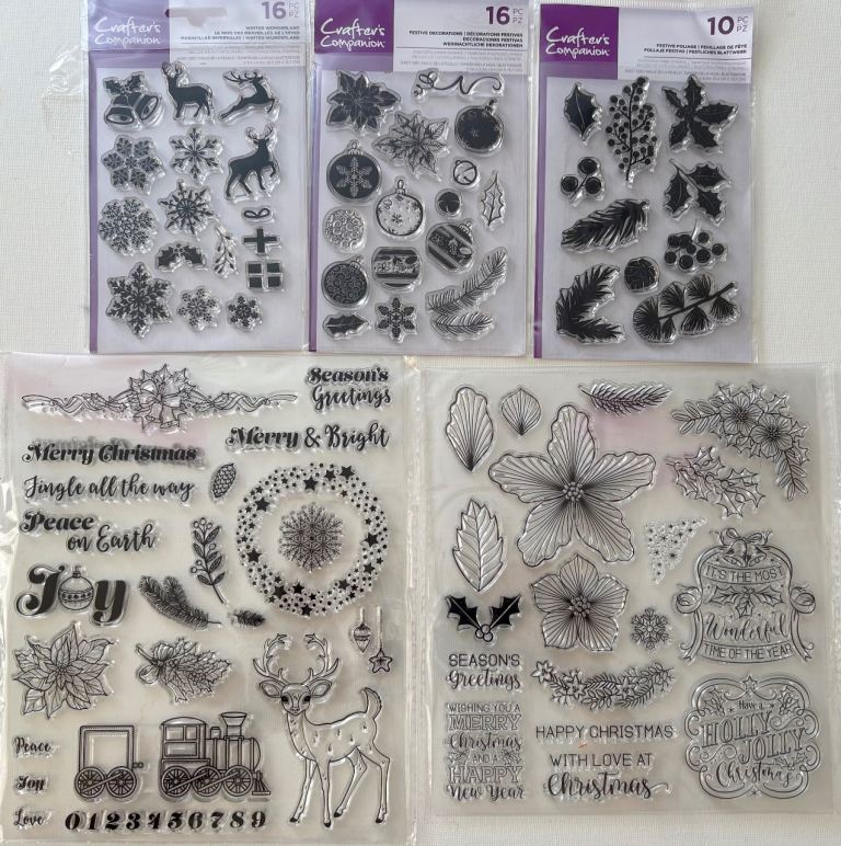 Crafter's Companion and 2 other Christmas Clear Stamps - New
