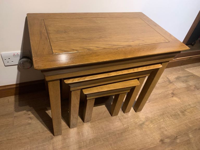 image for Nest of oak coffee tables