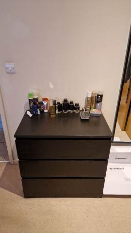 IKEA MALM 3 Drawer Chest  Black Brown  Assembled  Excellent Condition |  in Didcot, Oxfordshire | Gumtree