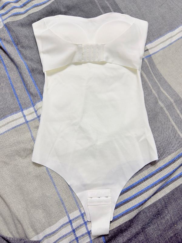 White Strapless Shapewear Bodysuit – Tummy Control 