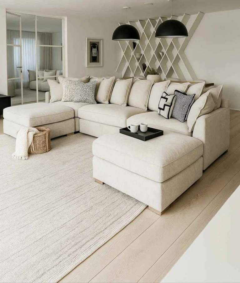 Luxury U-Shape Corner Sofa – Modern & Spacious Family Sofa