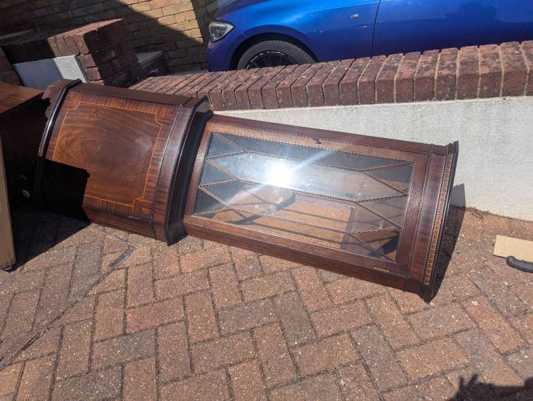 Vintage corner display cabinet / Drinks cabinet