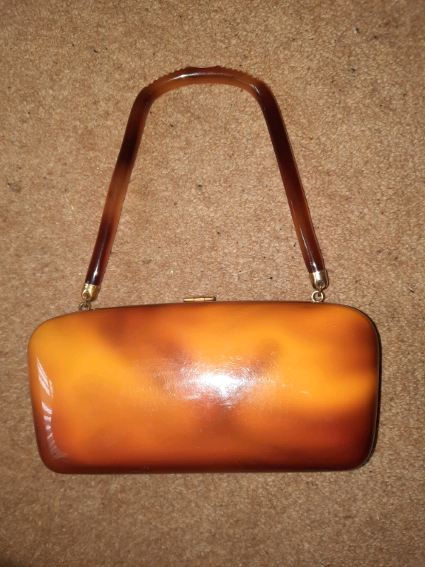 Vanity butterscotch bag very old