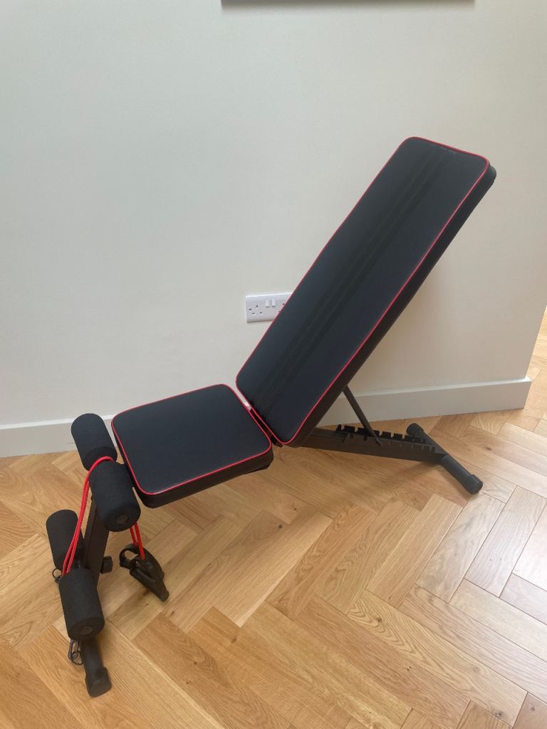 Adjustable Weight Bench with Resistance Bands - As New