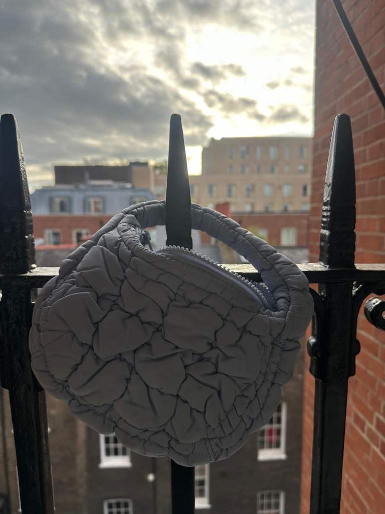 Stylish Grey Padded Shoulder Bag – As Good As New