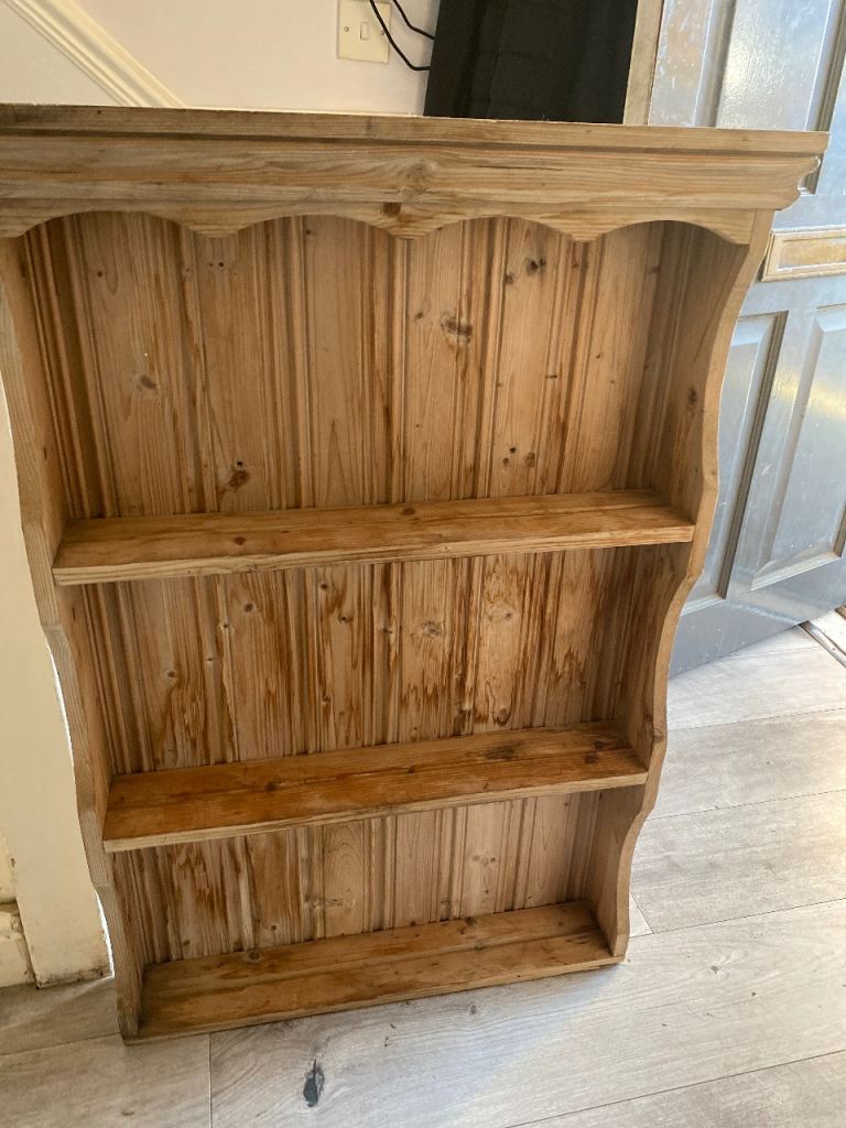Pine Wall-Mounted Display Shelves – Good Condition