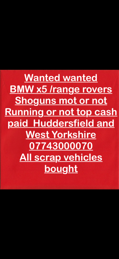 Huddersfield scrap vehicle buyer 
