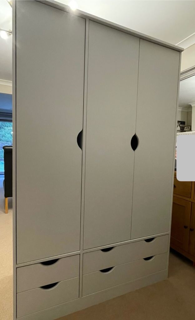 White triple wardrobe 