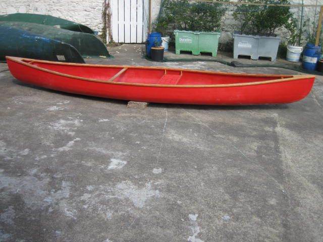 Solo canadian canoe.