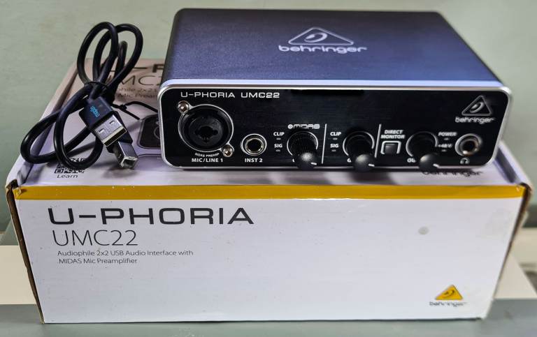 Behringer U-PHORIA UMC22 USB Audio Interface – Like New