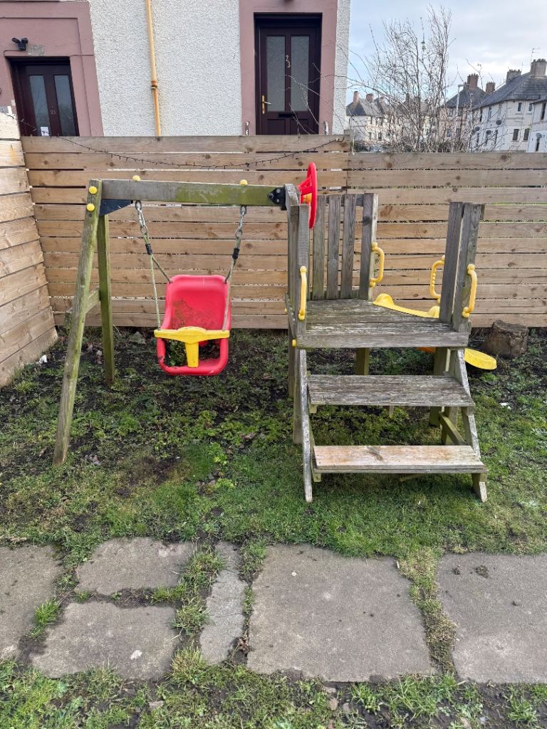 Toddlers activity centre with slide and swing