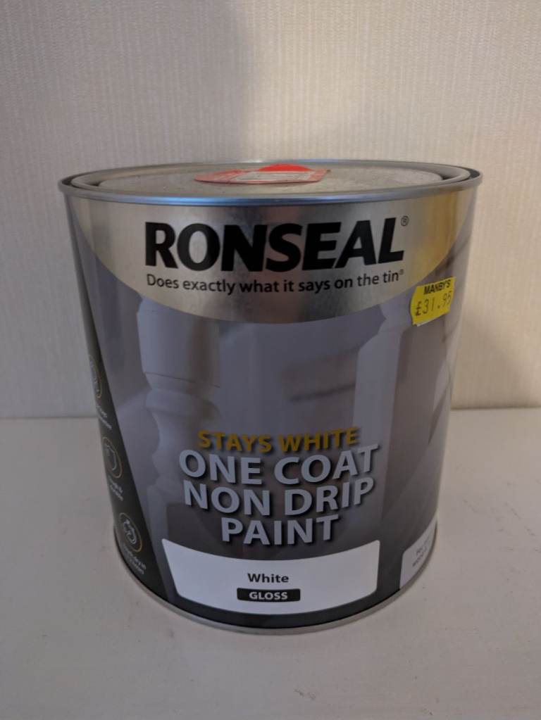 Ronseal stays white one coat non drip gloss 2.5l