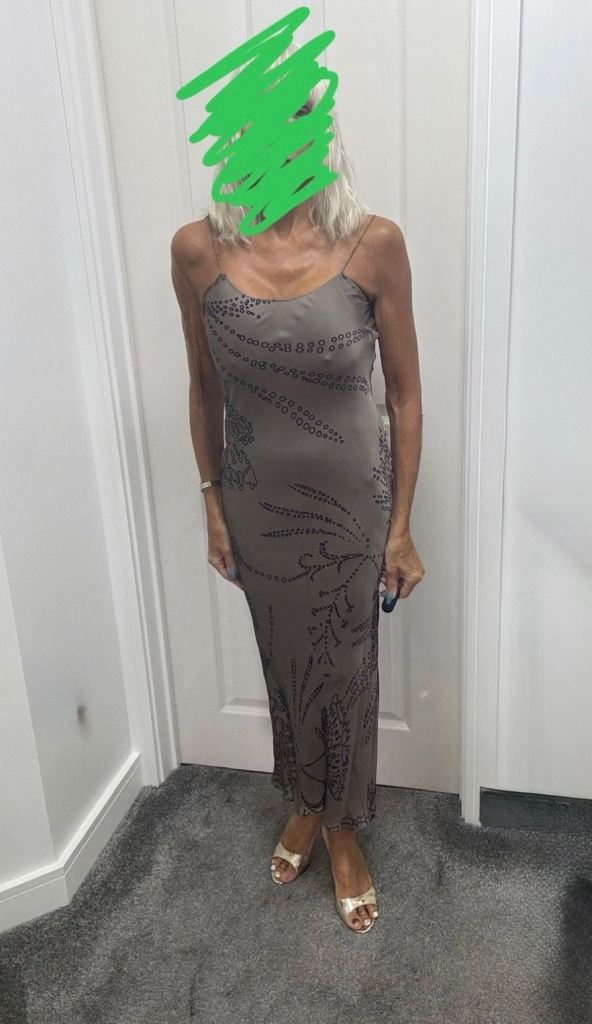 New DAUN & Co. Rinki Coffee Brown Colour Long Slip Prom Evening Dress – Size S