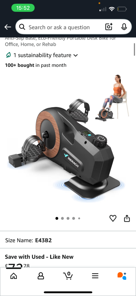 Merach under desk exercise bike 