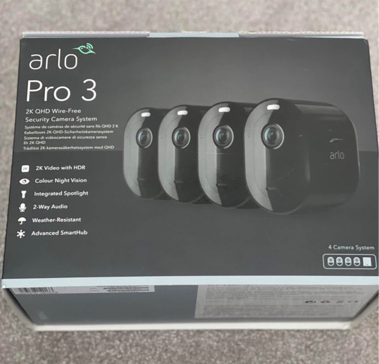 Arlo Pro3 CCTV 2K QHD Security System