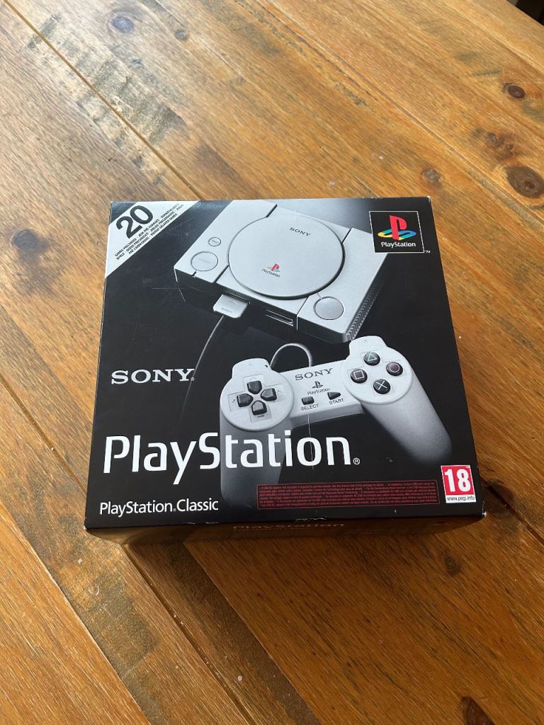 Sony PlayStation Classic Mini Console – 20 Built-In Games – VGC Retro Gaming System
