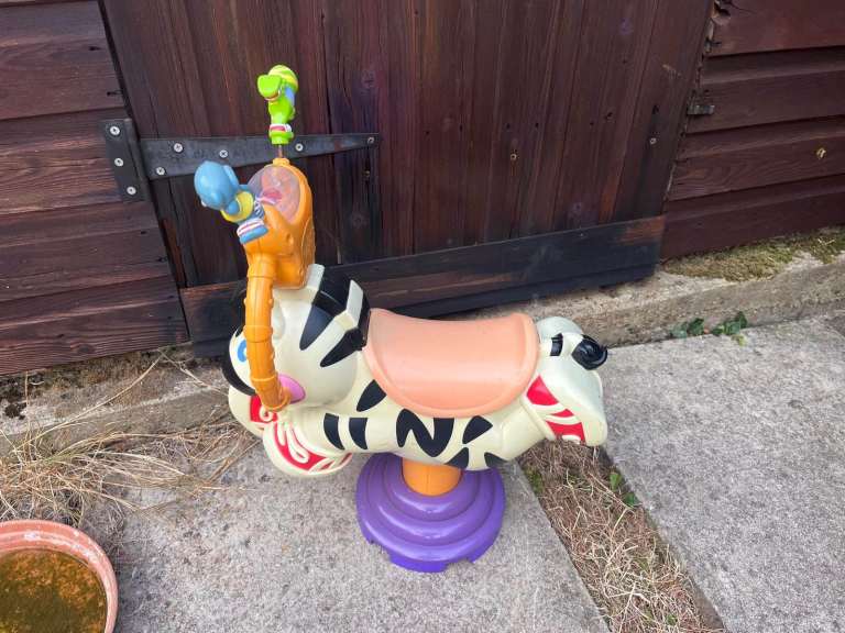Fisher-Price Bounce & Spin Zebra – Good Condition