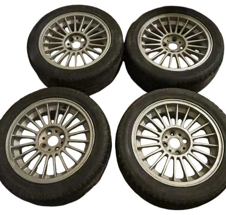 SET OF 4 GENUINE BMW E30 ALPINA WHEELS 16" WITH CONTINENTAL TYRES