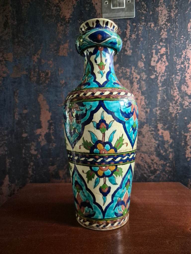 Late 19th c Iznik Kutahya Ceramic Vase
