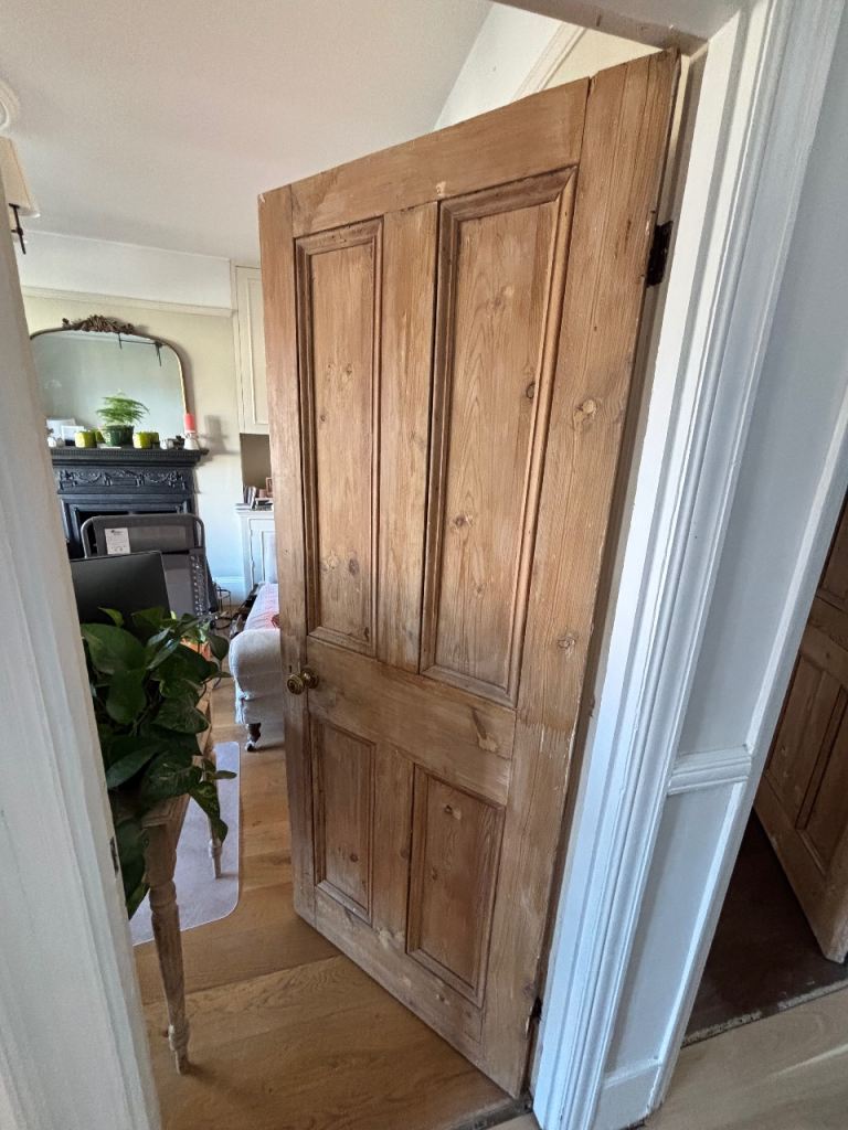 Antique pine internal door - 755 x 1932