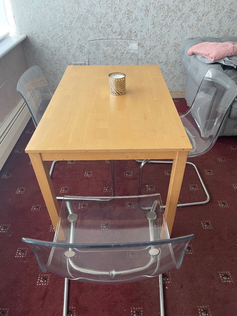 IKEA chairs inc wooden table vgc 
