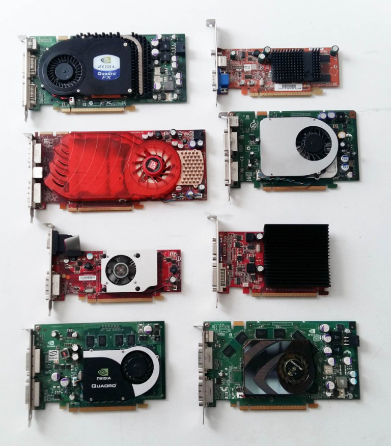 PCIe Graphics Cards (shown working) FOR £10 (Nvidia, Radeon, Geforce, Quadro, VGA, DVI, PC