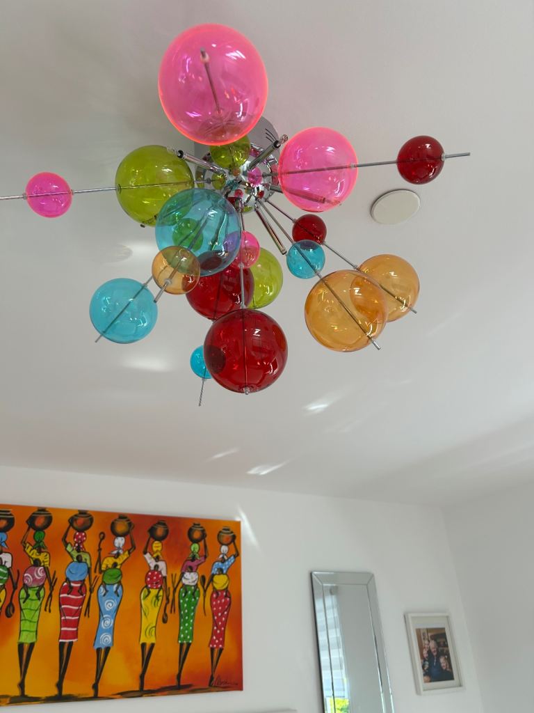 Stylish ceiling light colourful £50 Good Condition