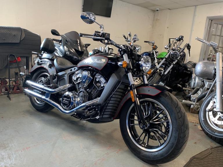 2018 Indian SCOUT 1133 cc (ABS) WITH STAGE 1 PIPES & LUGGAGE PX HARLEY DAVIDSON