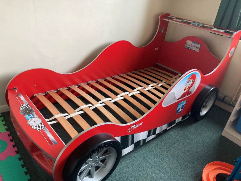 Car racing bed - kids single