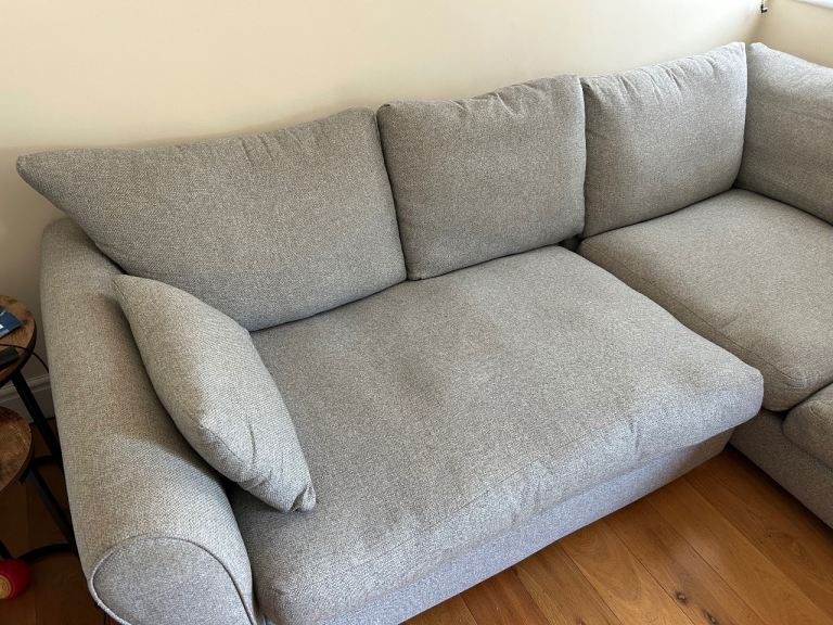 Grey Fabric Corner Sofa – Good Condition