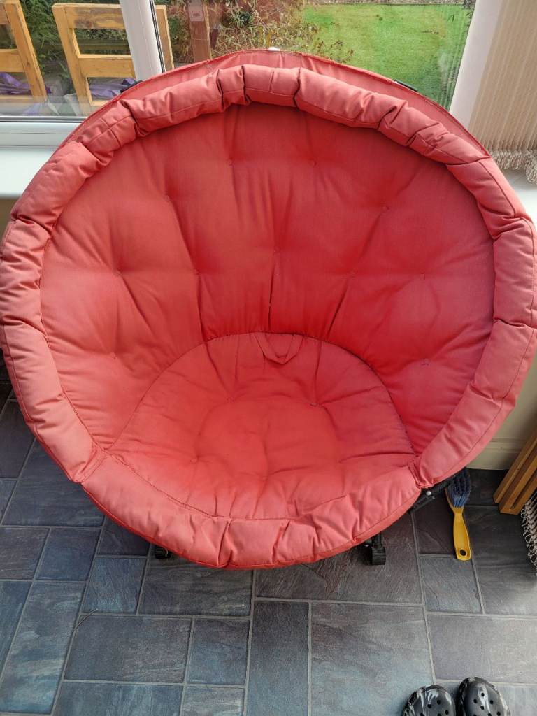 Red Papasan Style Chair – usable condition