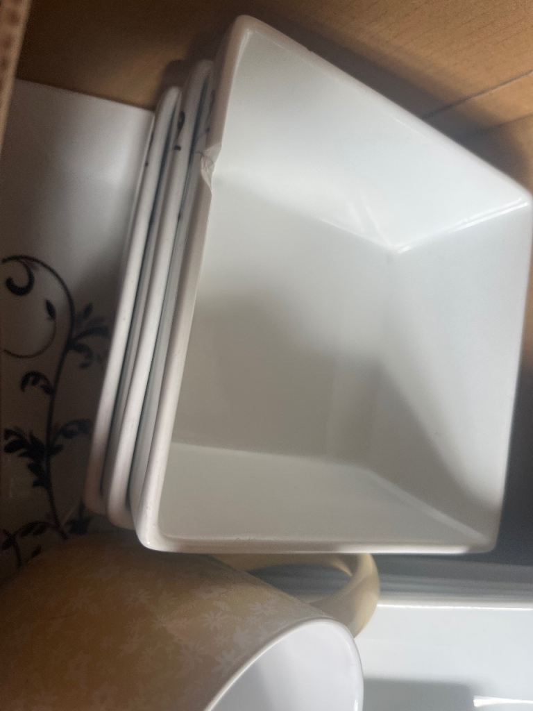 Plates bowls cups 