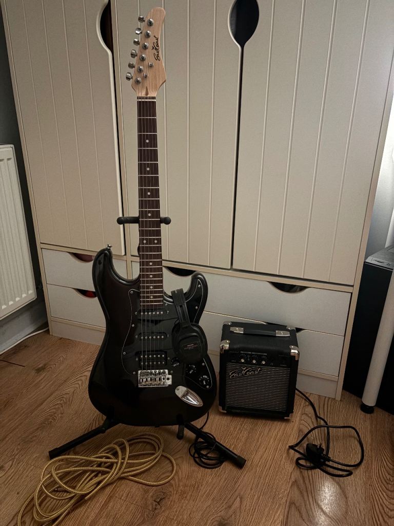 Andertons ST2 Electric Guitar Pack with Amp, Headphones & Accessories