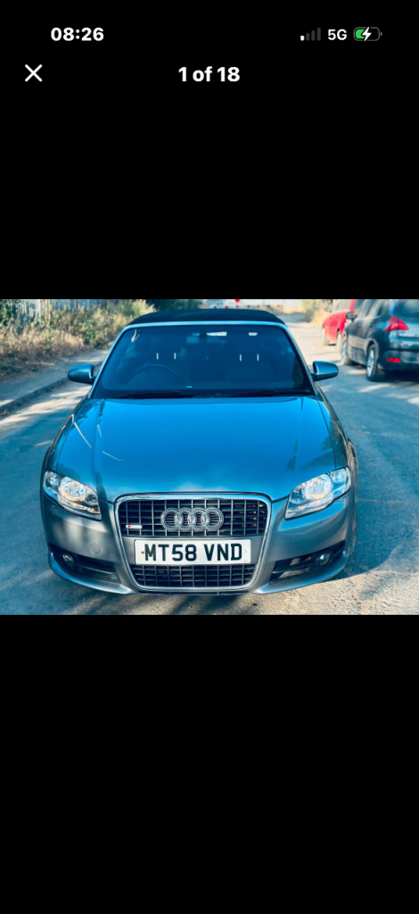 Audi, A4, Convertible, 2009, Manual, 1968 (cc), 2 doors