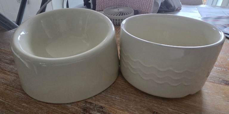 Ceramic Dog Bowls X 2