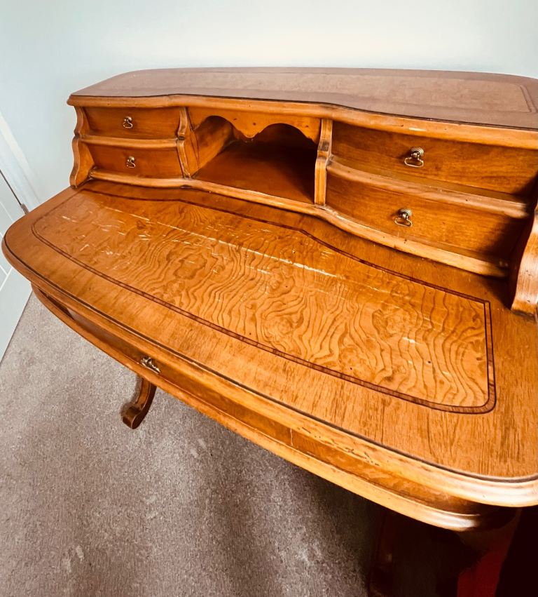 Elegant Vintage Wooden Writing Desk 