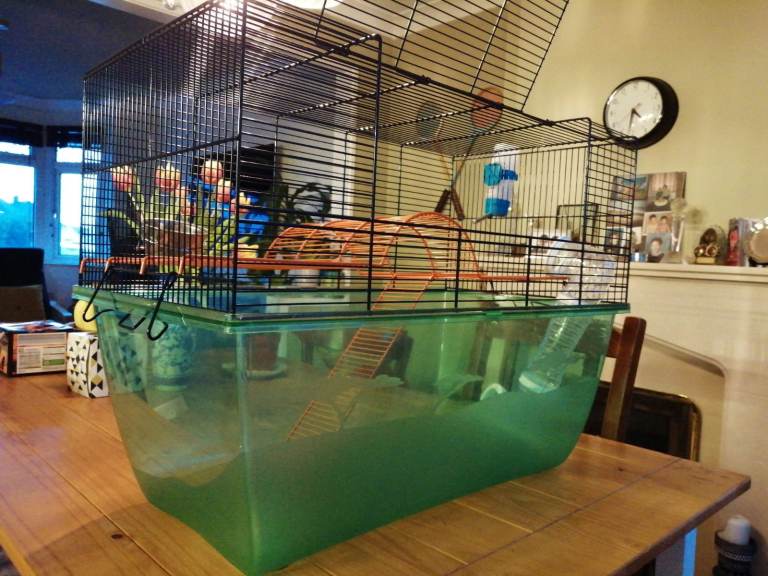 Large Hamster or Gerbil cage - deep tray