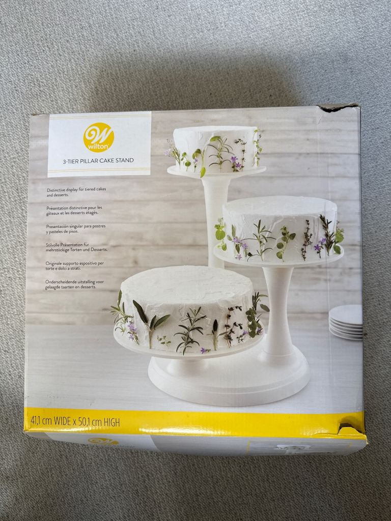 3-tier pillar cake stand