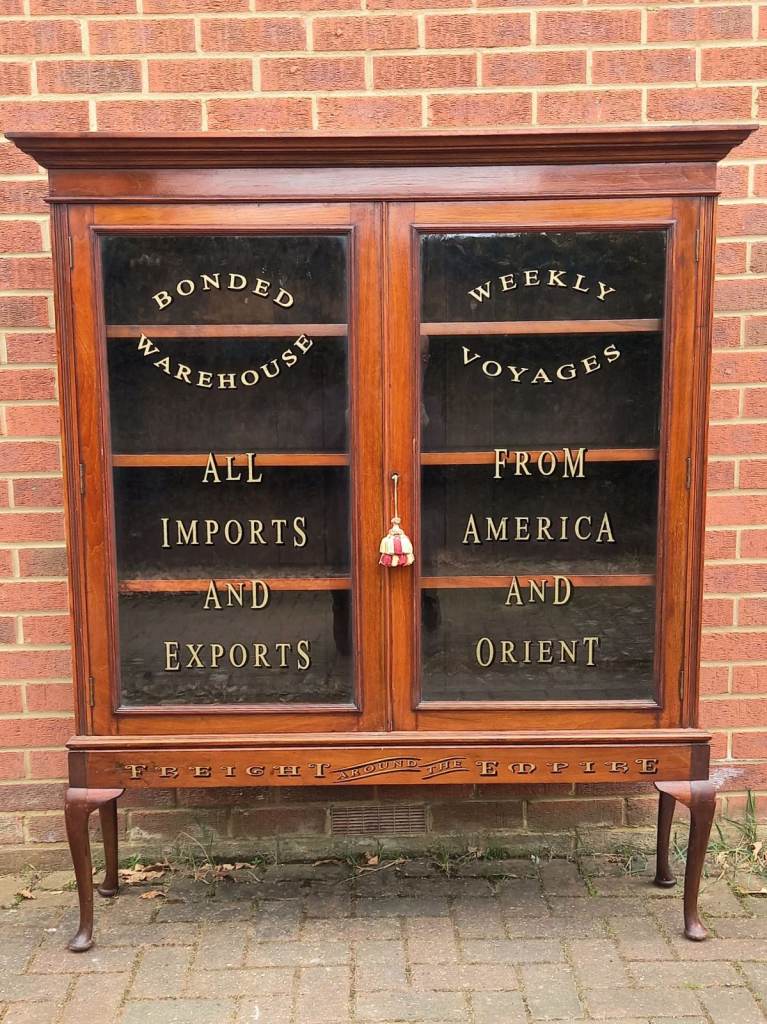 Antique Mahogany Bookcase / Display Cabinet