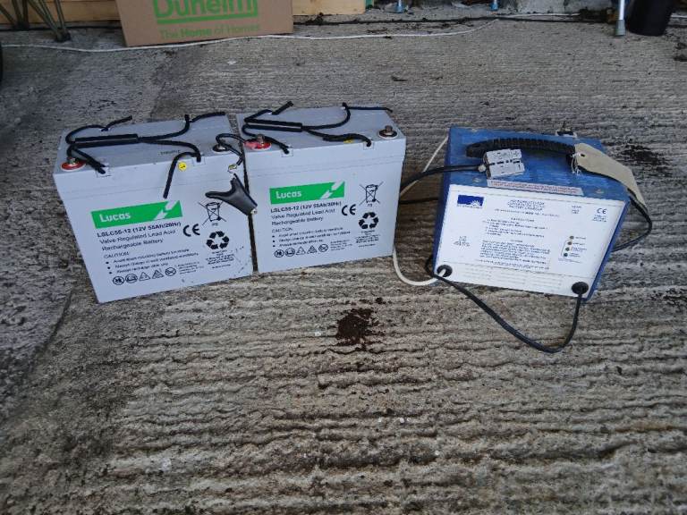 2 12v lead batteries
