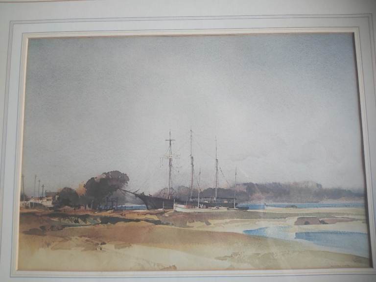 Framed Limited Edition Print by William Russell Flint titled The Frances and Jane at Birdham