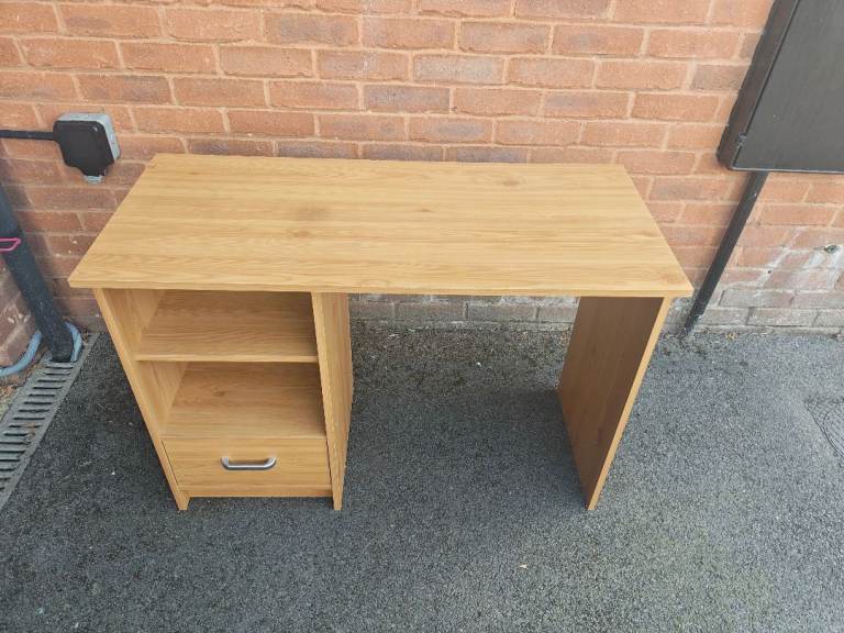 Wooden Desk with Shelves and Drawer – Good Condition