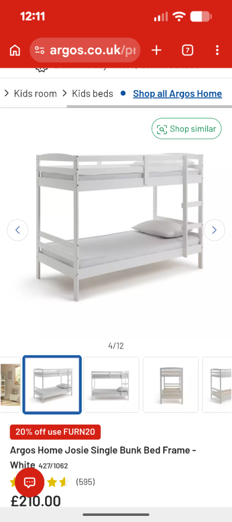 Single kids wooden bunk bed 