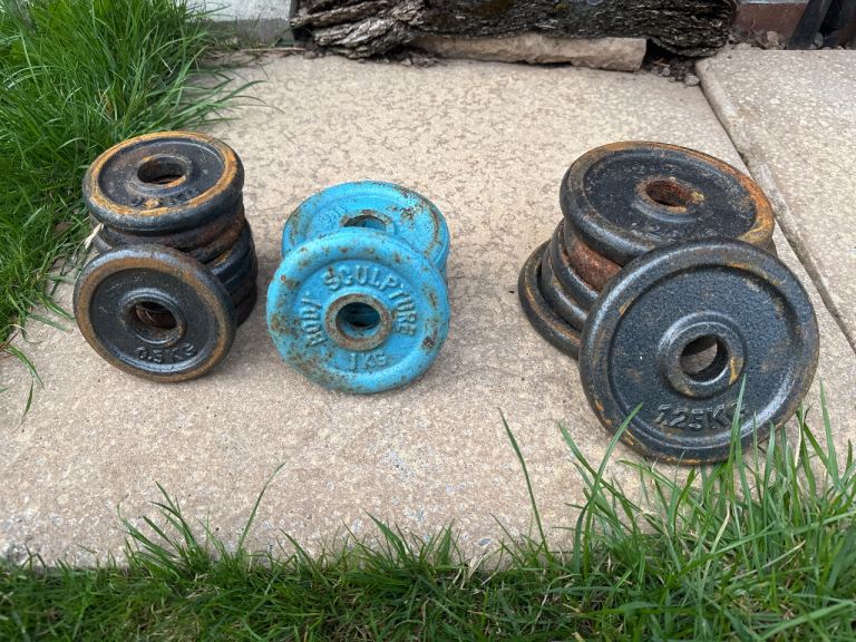 Mixed cast iron plates - 15.5kg (1kg/0.5kg/1.25kg)