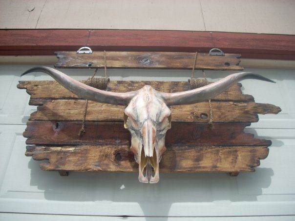 Large Hanging Longhorn Skull Installation Sculpture Handmade in Las Vegas